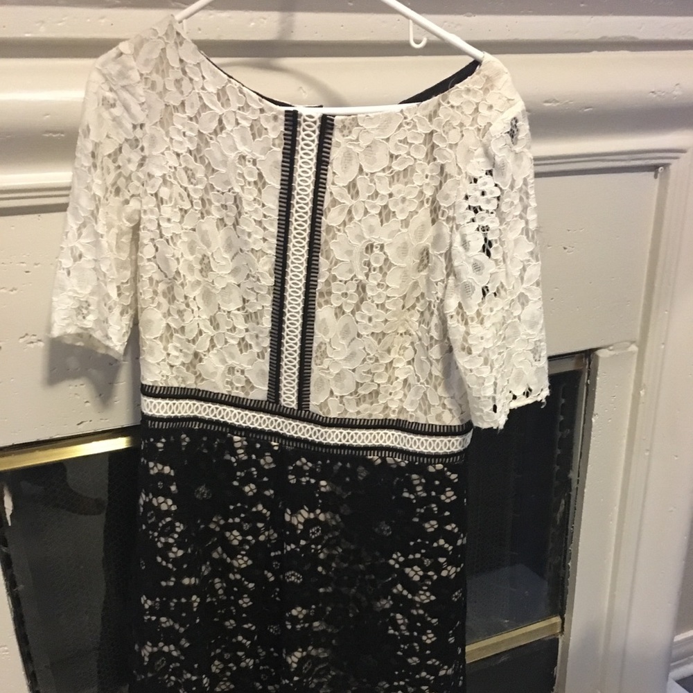 Vince Camuto cream/black dress